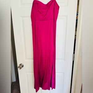 Abercrombie & Fitch Fuchsia Strapless Maxi Dress